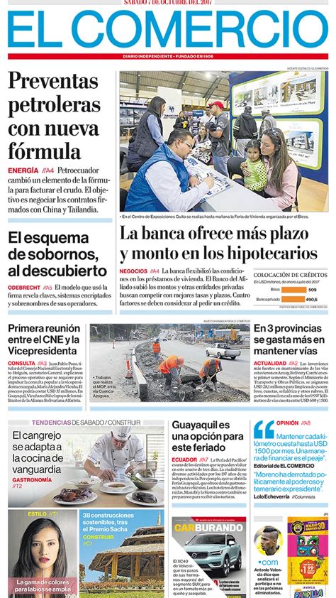 El Comercio Ecuador Lunes 09 De Octubre De 2017 Infobae