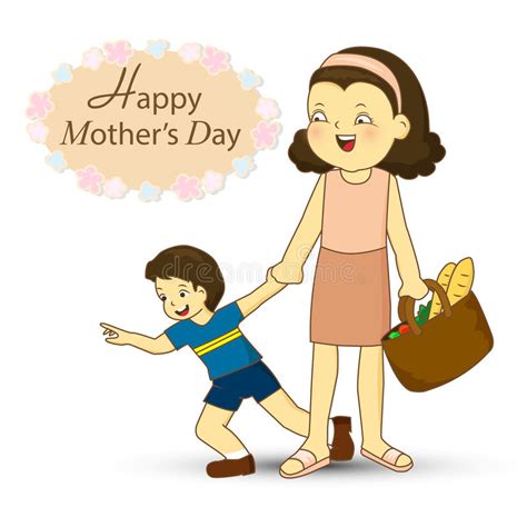 Mother And Son Stock Vector Illustration Of Parent Baby 70725497