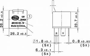 Hl87530 Hella 12v 20 40a Mini Relay Spdt With Resistor Wiring Diagram