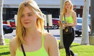 Elle Fanning Flashes Toned Torso In Sports Bra In La Daily Mail Online