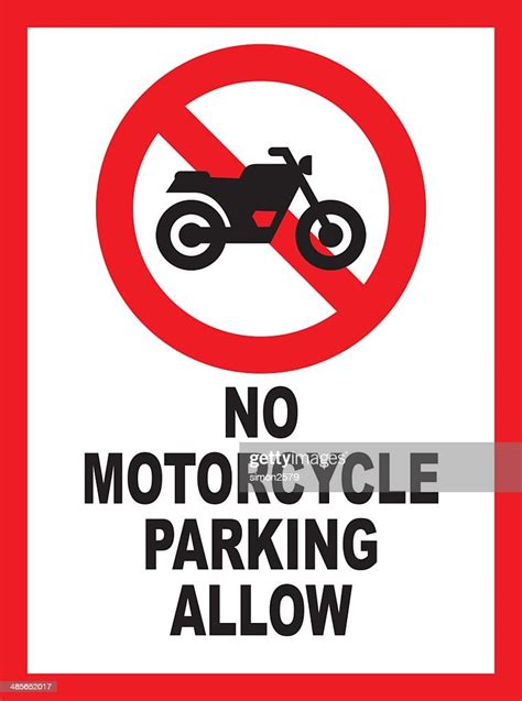 No Motorcycle Parking Sign High Res Vector Graphic Getty Images