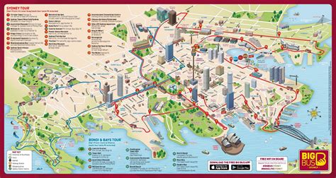 Sydney Attractions Map Map Of Sydney Attractions Australia