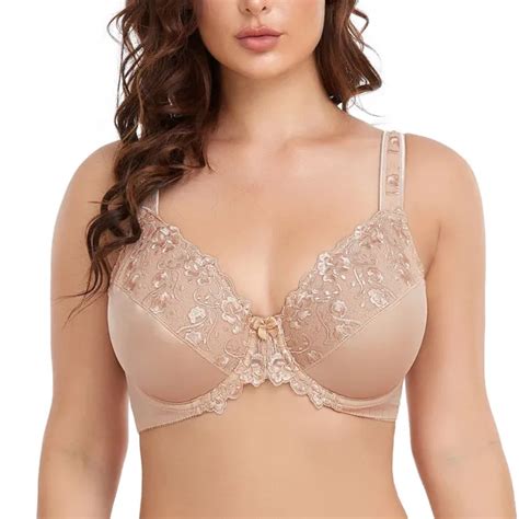 Women S Underwire Unlined Bra Minimizers Non Padded Full Coverage Lace