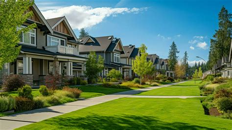 Rows Of Suburban Homes With Green Lawns 32945515 Stock Photo At Vecteezy