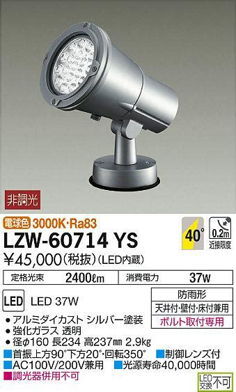 DAIKO 大光電機 アウトドアスポットライト LZW 60714YS 商品紹介 照明器具の通信販売インテリア照明の通販ライトスタイル