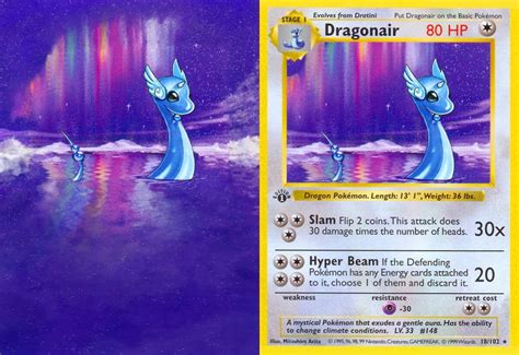 The first movie' stamp in the top right corner of the artwork. This Dragonair was the first Pokémon card I filled in : pokemon