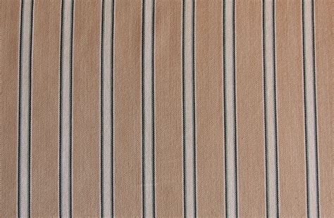 Beige And Blue Stripe Ticking Fabric The Stripes Company Uk