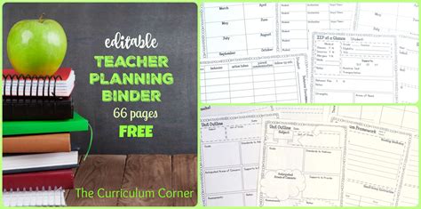 Teacher binder tips free resources student savvy. Editable Teacher Planning Binder - The Curriculum Corner 123