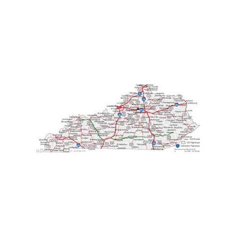 Kentucky State Map Térkép Rand M 120 000 Kentucky Terkep