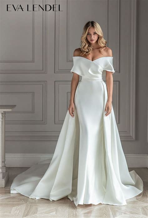 This style features an elegant cowl neck and fluted sleeves for a unique silhouette. Eva Lendel 2021 Wedding Dresses — 'Less is More' Bridal ...