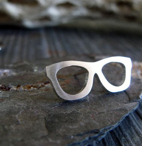 Nerd Glasses Eyeglasses Tie Tack Lapel Hat Pin Artisan Etsy