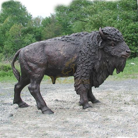 Custom Large Animal Bronze Bison Statue For Sale