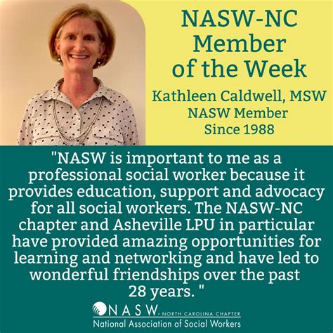 Nasw Nc Member Of The Week Kathleen Caldwell National Association Of