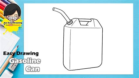 Easy Drawing Gasoline Can Youtube