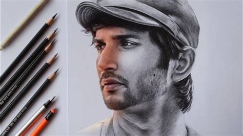 Rip 😭 Sushant Singh Rajput Drawing By Sanahan Meitei Youtube