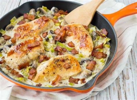 They won't know it's in there, but it adds good. White Wine Chicken, Mushrooms and Bacon - ONE PAN - with ...