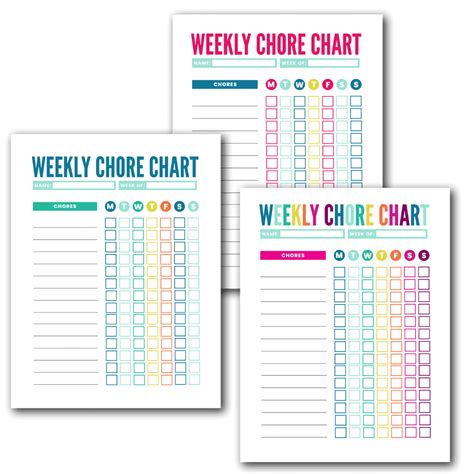 Customizable Printable Chore Chart