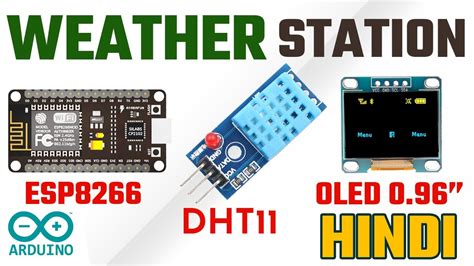 Weather Station Esp8266 Nodemcu Dht11 And Oled Display Temperature