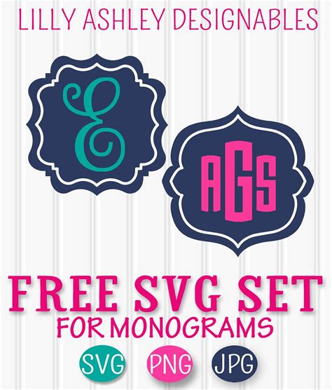 Lilly Ashley Freebie Monogram Svg File Set