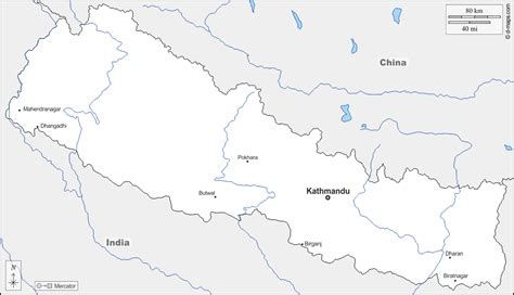 Nepal Free Map Free Blank Map Free Outline Map Free Base Map