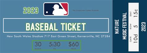 10 Printable Baseball Ticket Psd Template Free Room