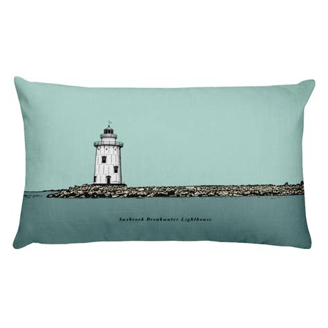 Saybrook Breakwater Lighthouse Rectangular Throw Pillow ...