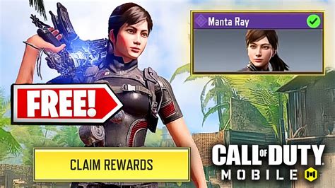 New Call Of Duty Mobile How To Get Epic Naomi Manta Ray In Cod Mobile Garena Event Youtube