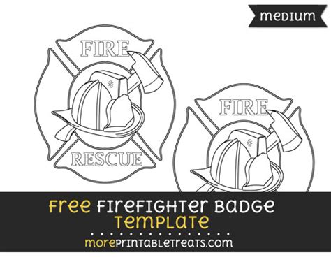 Firefighter Badge Template Medium