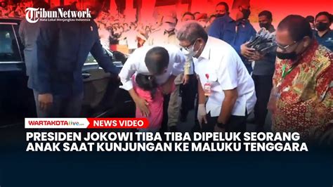 Presiden Jokowi Tiba Tiba Dipeluk Bocah Perempuan Saat Berkunjung Ke