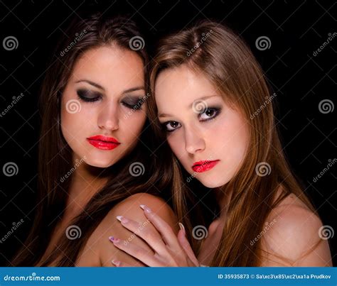 Two Beautiful Girls Being Intimate Stock Image Image Of Girlfriends