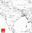 Blank Simple Map of India