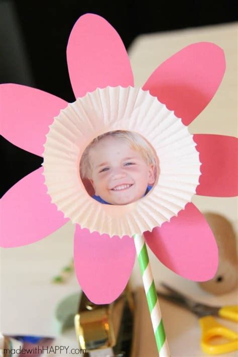 Flower Craft For Kids With Free Printable Flower Template