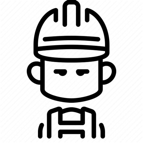 Architect Construction Engineer Technician Worker Icon