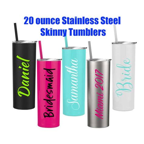 Personalized Skinny Tumbler Stainless Steel Cup Insulated Cup With