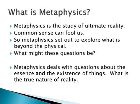 Ppt Metaphysics Powerpoint Presentation Free Download Id1118373