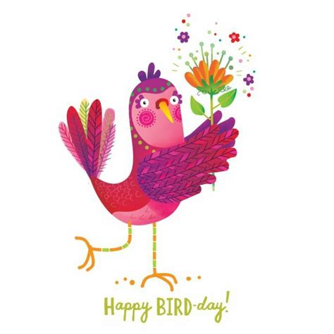 Happy Bird Day Birthday Cards Paper Pe