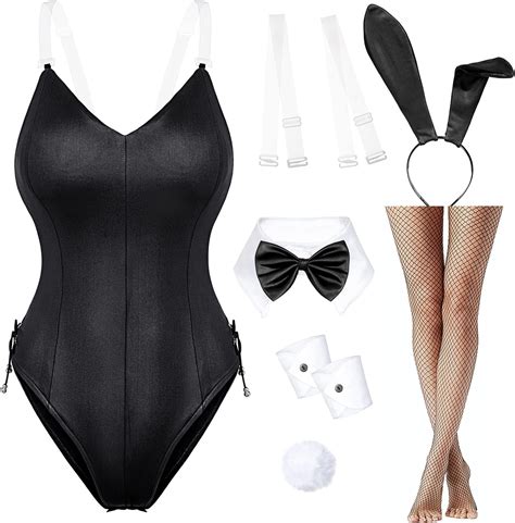 buy womens bunny girl suit anime role costume senpai cosplay bodysuit one piece stockings set