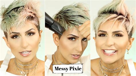 Messy Pixie Styling Tutorial Pixie Cut Second Day Hair Youtube