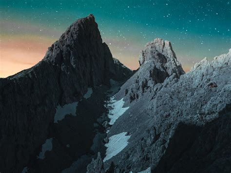 1152x864 Vibrant Evening Sky Rocks Mountains 4k Wallpaper1152x864