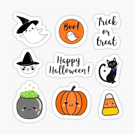 Cute Halloween Sticker Pack Sticker For Sale By Gingerschnapps