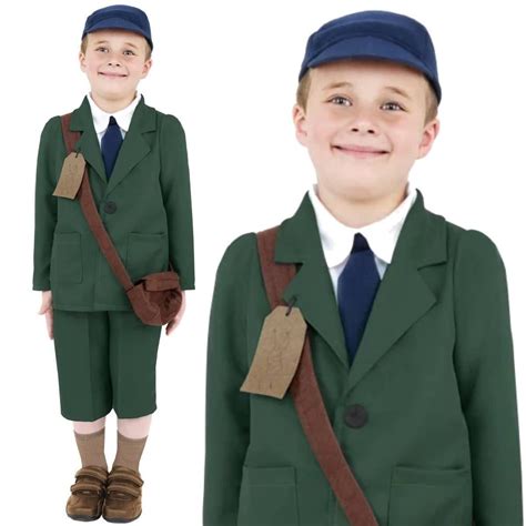 Boys Wwii War Time Evacuee Fancy Dress Costume By Smiffys 38669