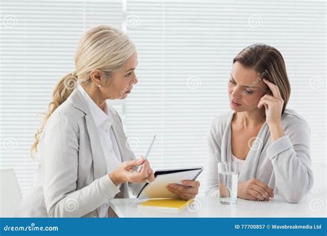 therapist talking to her patient stock image image of guidance psychiatry 77700857
