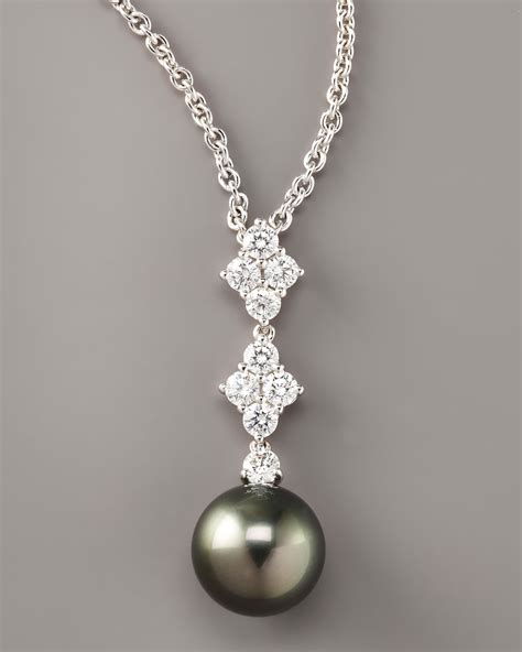 Mikimoto Black Pearl Pendant Necklace