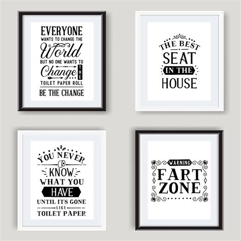 Funny Bathroom Wall Art Poster Bathroom Prints Toilet Pictures Modern