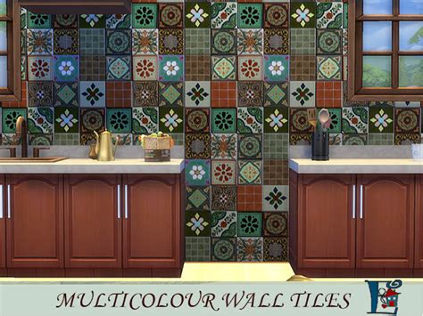 Sims 4 Ccs The Best Multicolour Wall Tiles By Evi