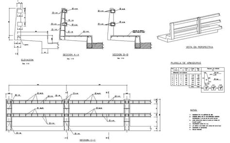 Retaining Wall And Bridge Structure Detail 2d View Cad Structural Block