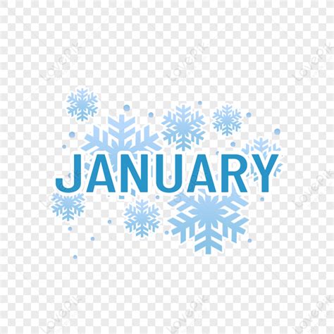January Clipart Blue Snowflakesnowflakestraditionfestival Free Png