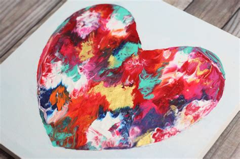 Heart Painting On Canvas 3 Ways Easy Tutorial For Kids And Adults