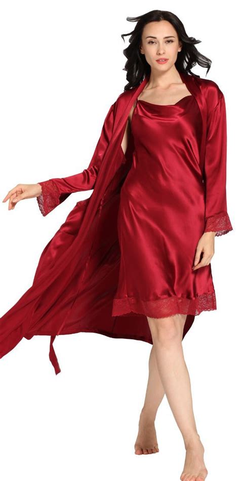 Long Silk Nightgown Silk Night Dress Long Nightdress Silk Robe Long