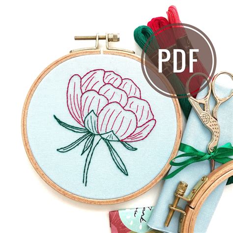 Digital Embroidery Pattern Beginner Embroidery Pdf Pattern Etsy